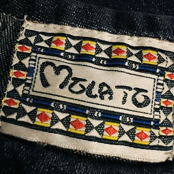 Molato 100% Cotton Boho Hippie Beachy Denim Tunic Shirt Seashells Plus 2X - Picture 7 of 8